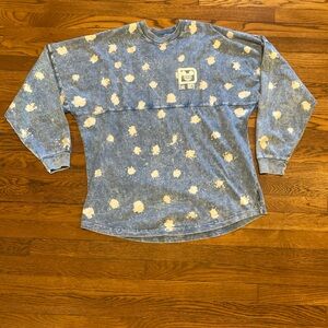 NWOT Walt Disney World Spirit Jersey Adult Blue Denim White Mickey Mouse 1971